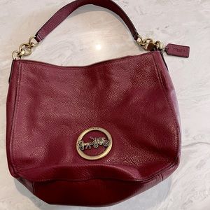 Burgundy Coach handbag